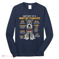 Miniature Schnauzer Anatomy Funny Dog Mum Dad Gift Long Sleeve Shirt thumb 0