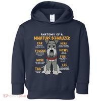 Miniature Schnauzer Anatomy Funny Dog Mum Dad Gift Toddler Hoodie thumb 0