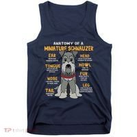 Miniature Schnauzer Anatomy Funny Dog Mum Dad Gift Tank Top thumb 0