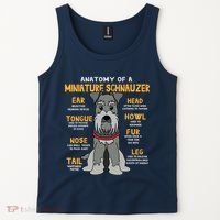 Miniature Schnauzer Anatomy Funny Dog Mum Dad Gift Tank Top thumb 2