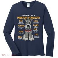 Miniature Schnauzer Anatomy Funny Dog Mum Dad Gift Women's Long Sleeve Shirt thumb 0