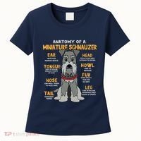 Miniature Schnauzer Anatomy Funny Dog Mum Dad Gift Women's T-Shirt thumb 0