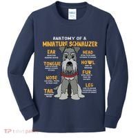 Miniature Schnauzer Anatomy Funny Dog Mum Dad Gift Kids Long Sleeve Shirt thumb 0