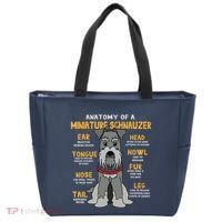 Miniature Schnauzer Anatomy Funny Dog Mum Dad Gift Tote Bag thumb 0