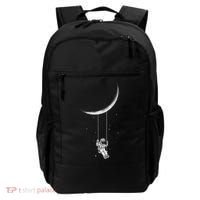 Moon Swing Astronaut Stars Space Man Funny Gift Backpack thumb 0
