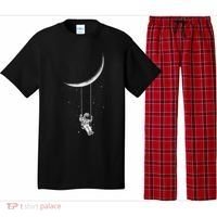 Moon Swing Astronaut Stars Space Man Funny Gift Pajama Set thumb 0