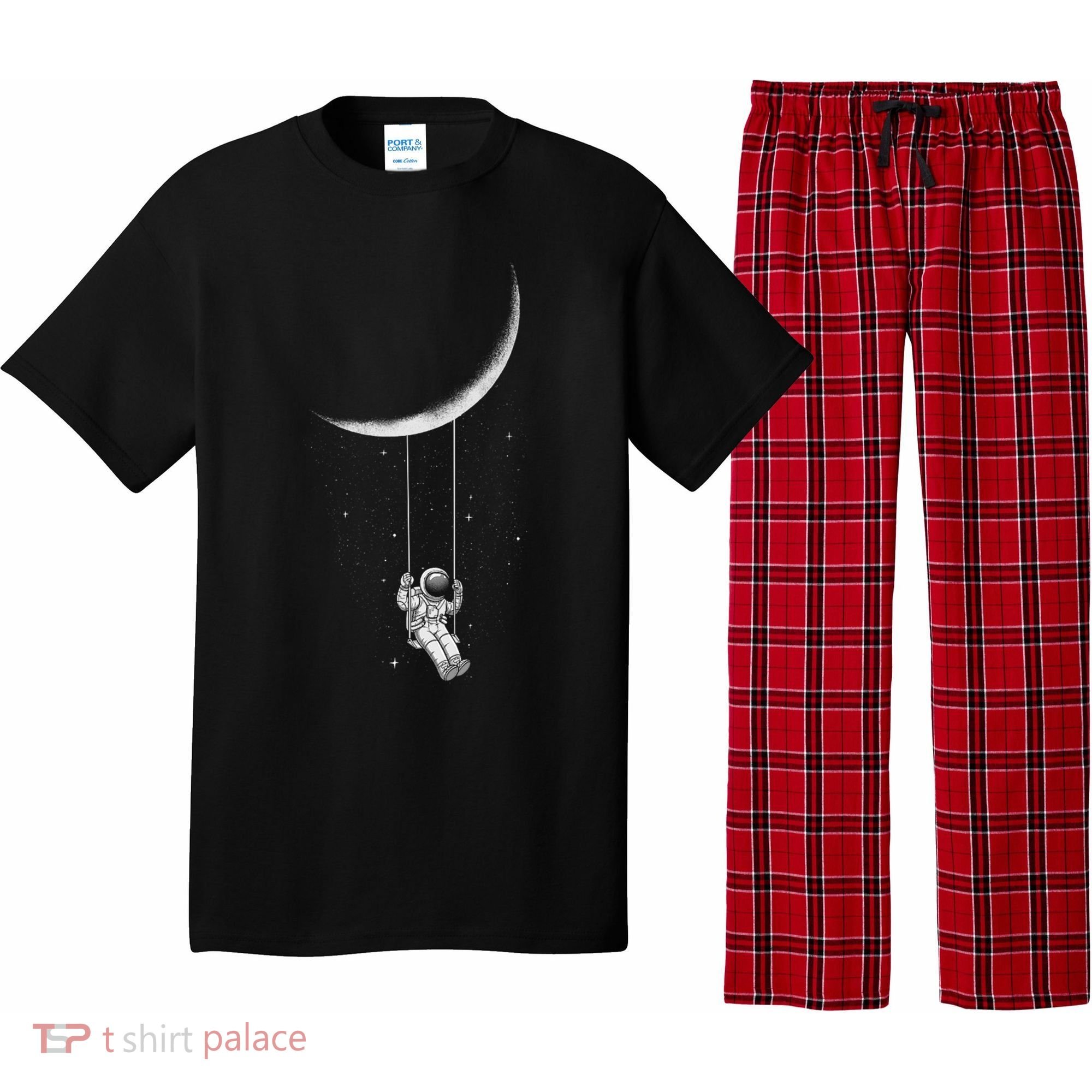 Moon Swing Astronaut Stars Space Man Funny Gift Pajama Set