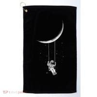 Moon Swing Astronaut Stars Space Man Funny Gift Golf Towel thumb 0