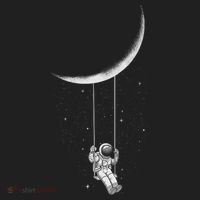 Moon Swing Astronaut Stars Space Man Funny Gift Golf Towel thumb 3