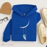 Moon Swing Astronaut Stars Space Man Funny Gift Hoodie thumb 4