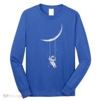Moon Swing Astronaut Stars Space Man Funny Gift Long Sleeve Shirt thumb 0
