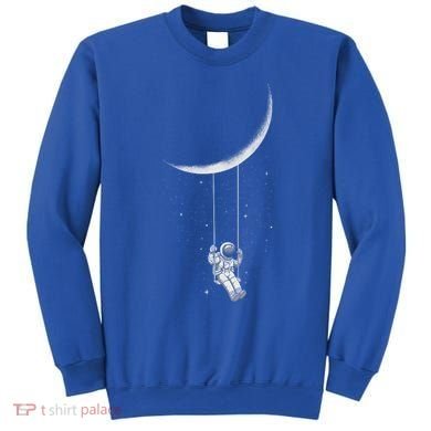Moon Swing Astronaut Stars Space Man Funny Gift Sweatshirt
