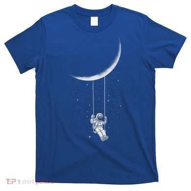 Moon Swing Astronaut Stars Space Man Funny Gift T-Shirt