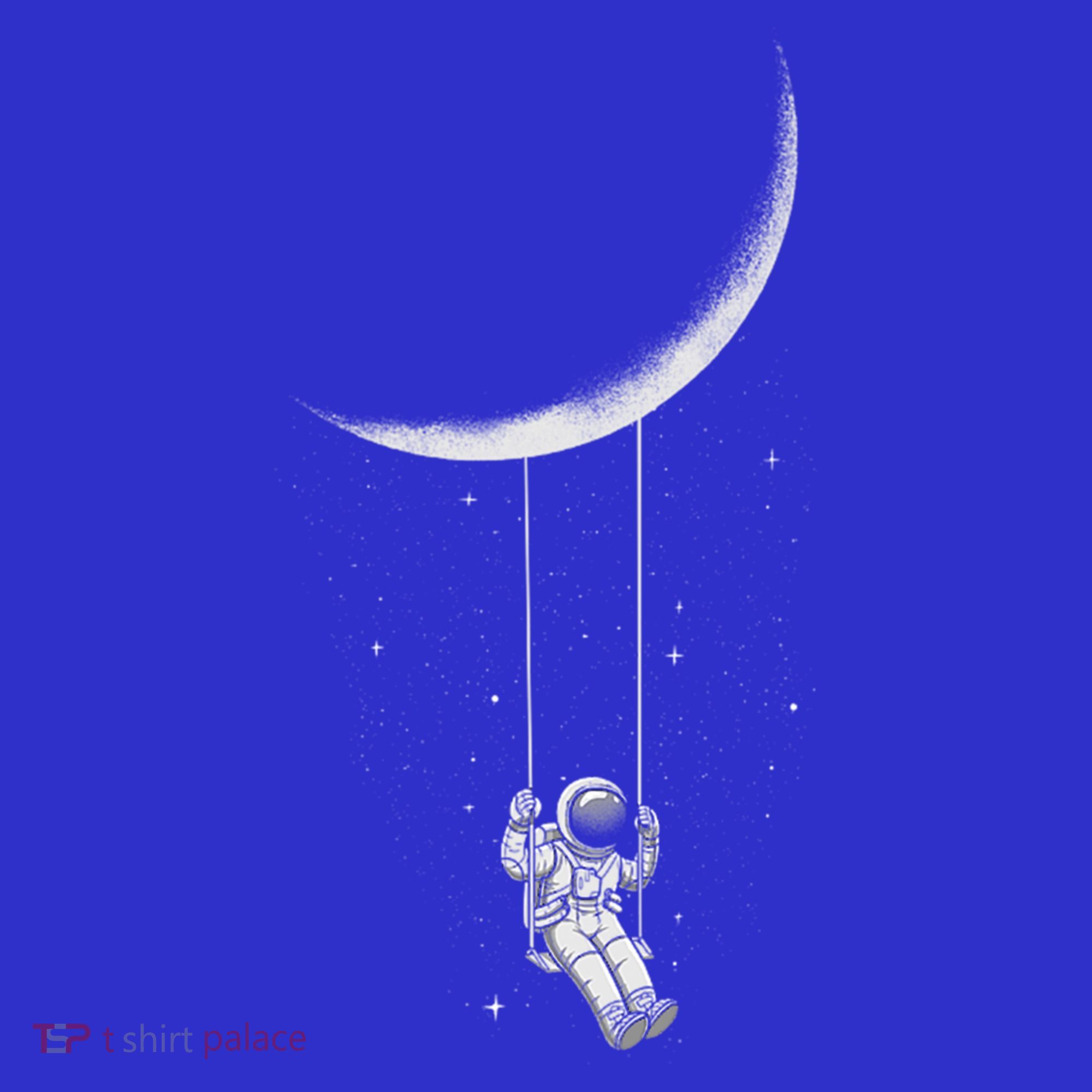 Moon Swing Astronaut Stars Space Man Funny Gift Polo