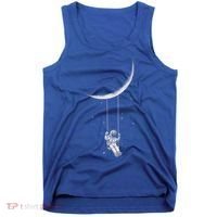 Moon Swing Astronaut Stars Space Man Funny Gift Tank Top thumb 0