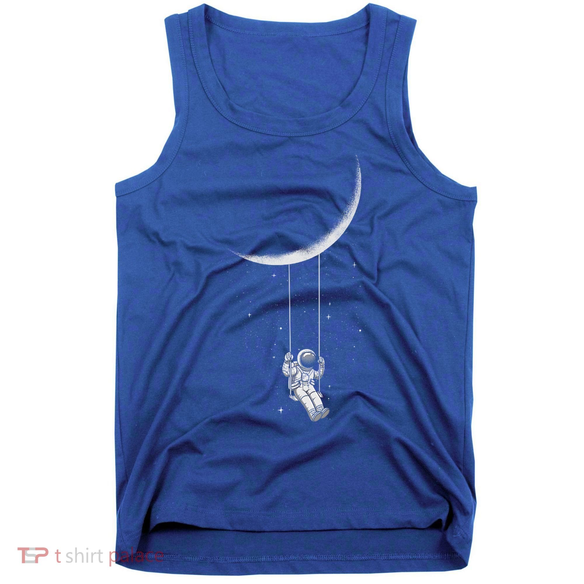 Moon Swing Astronaut Stars Space Man Funny Gift Tank Top