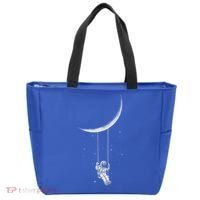 Moon Swing Astronaut Stars Space Man Funny Gift Tote Bag thumb 0