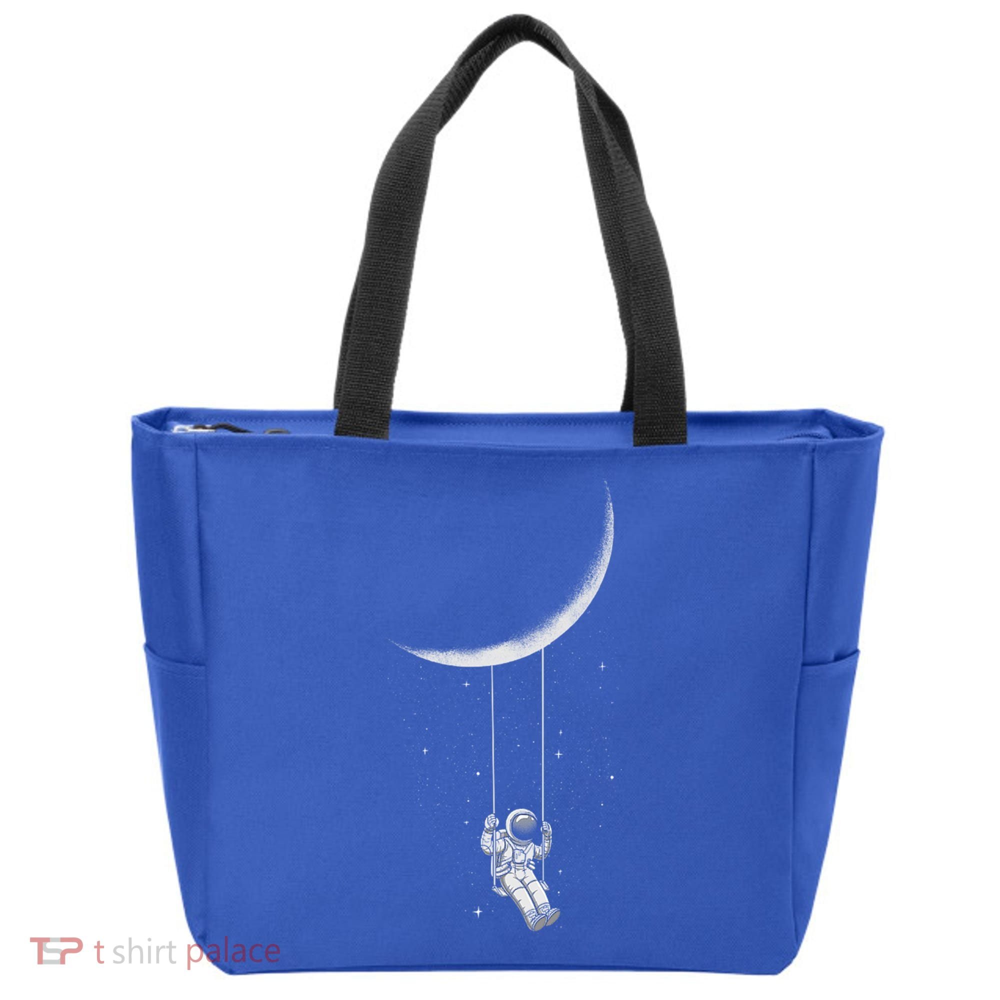 Moon Swing Astronaut Stars Space Man Funny Gift Tote Bag