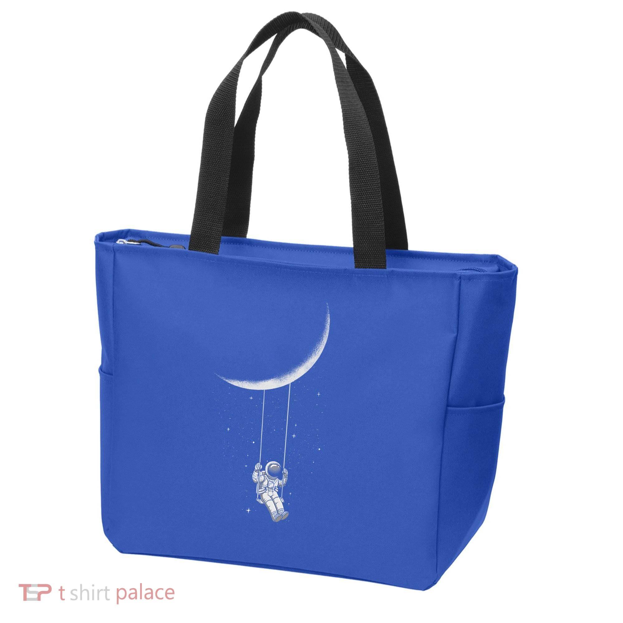 Moon Swing Astronaut Stars Space Man Funny Gift Tote Bag