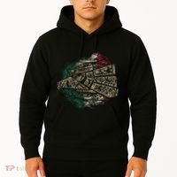 Mexico Sacred Aztec Calendar Mexican Eagle Archeological Hoodie thumb 2