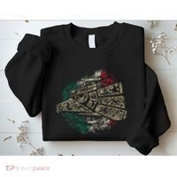 Mexico Sacred Aztec Calendar Mexican Eagle Archeological Sweatshirt thumb 2