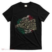 Mexico Sacred Aztec Calendar Mexican Eagle Archeological T-Shirt thumb 0
