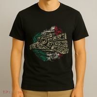 Mexico Sacred Aztec Calendar Mexican Eagle Archeological T-Shirt thumb 3