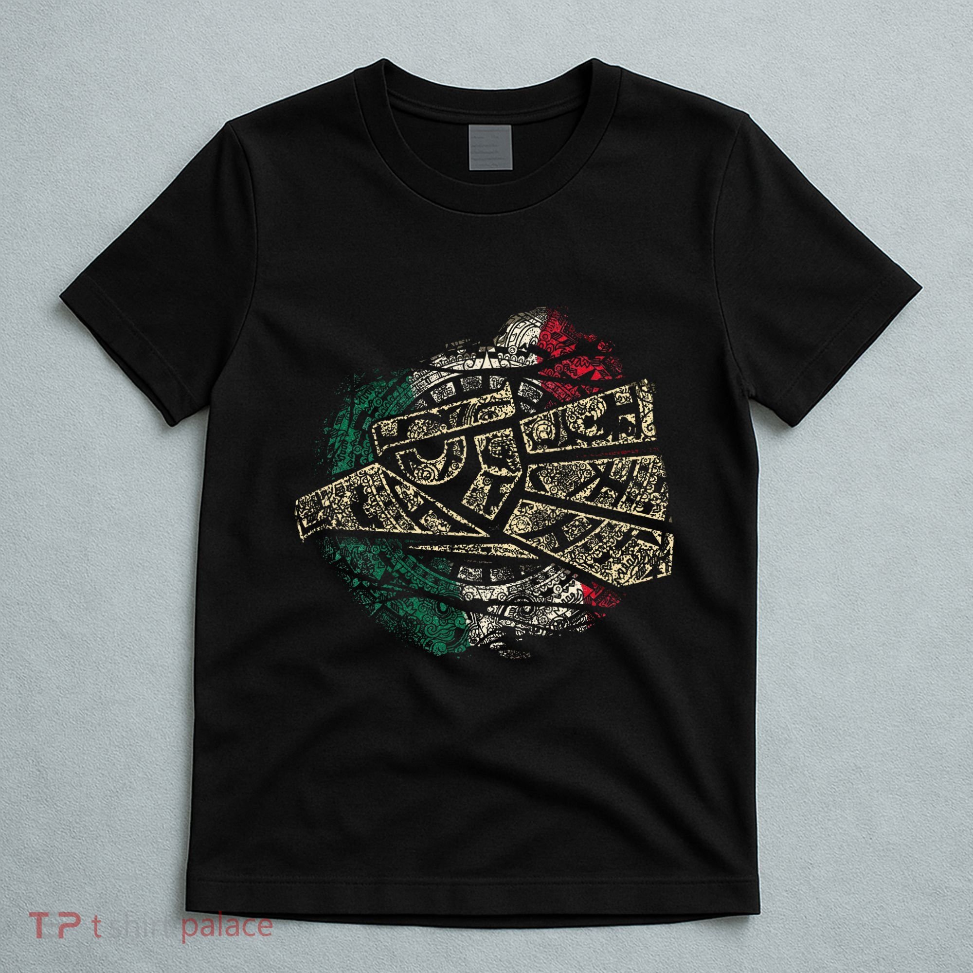 Mexico Sacred Aztec Calendar Mexican Eagle Archeological T-Shirt