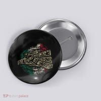 Mexico Sacred Aztec Calendar Mexican Eagle Archeological Button thumb 0