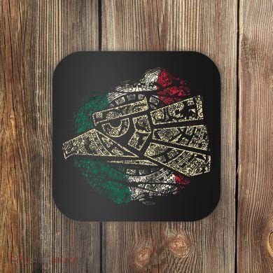 Mexico Sacred Aztec Calendar Mexican Eagle Archeological Coaster