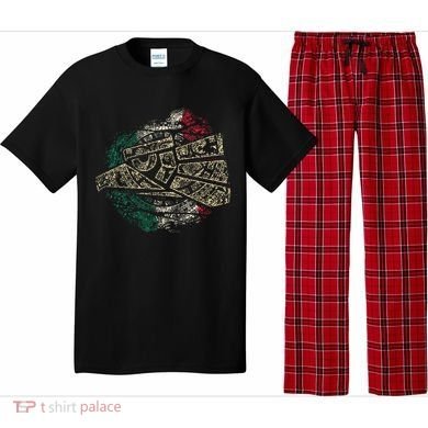 Mexico Sacred Aztec Calendar Mexican Eagle Archeological Pajama Set