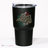Mexico Sacred Aztec Calendar Mexican Eagle Archeological Tumbler thumb 0