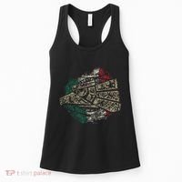 Mexico Sacred Aztec Calendar Mexican Eagle Archeological Women's Tank Top thumb 0