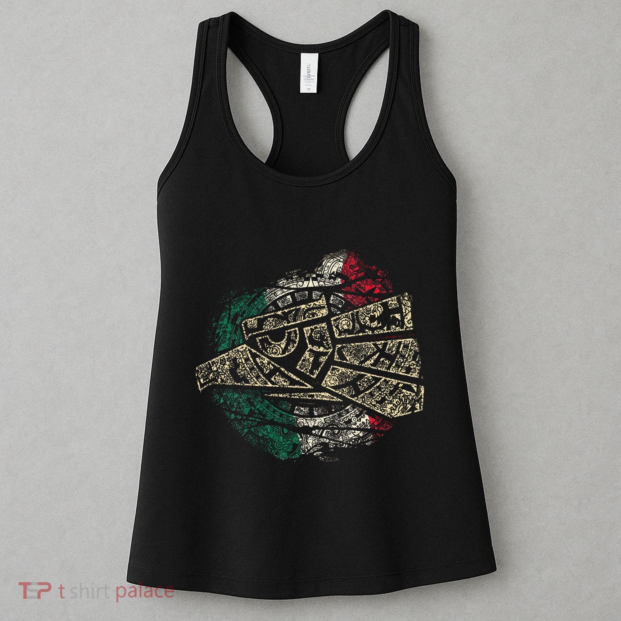 Mexico Sacred Aztec Calendar Mexican Eagle Archeological Women's Tank Top