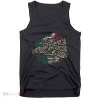 Mexico Sacred Aztec Calendar Mexican Eagle Archeological Tank Top thumb 0