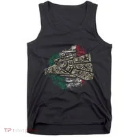 Mexico Sacred Aztec Calendar Mexican Eagle Archeological Tank Top thumb 0