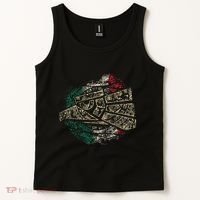 Mexico Sacred Aztec Calendar Mexican Eagle Archeological Tank Top thumb 2