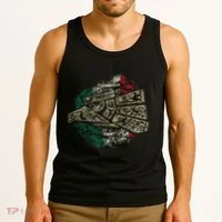 Mexico Sacred Aztec Calendar Mexican Eagle Archeological Tank Top thumb 3