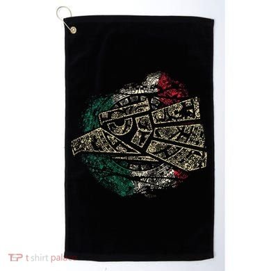 Mexico Sacred Aztec Calendar Mexican Eagle Archeological Golf Towel