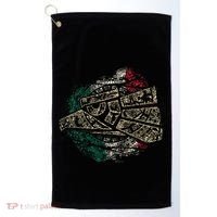 Mexico Sacred Aztec Calendar Mexican Eagle Archeological Golf Towel thumb 0