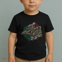 Mexico Sacred Aztec Calendar Mexican Eagle Archeological Toddler T-Shirt thumb 2