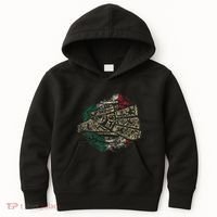 Mexico Sacred Aztec Calendar Mexican Eagle Archeological Kids Hoodie thumb 0
