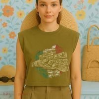 Mexico Sacred Aztec Calendar Mexican Eagle Archeological Garment-Dyed Women's Muscle Tee thumb 4