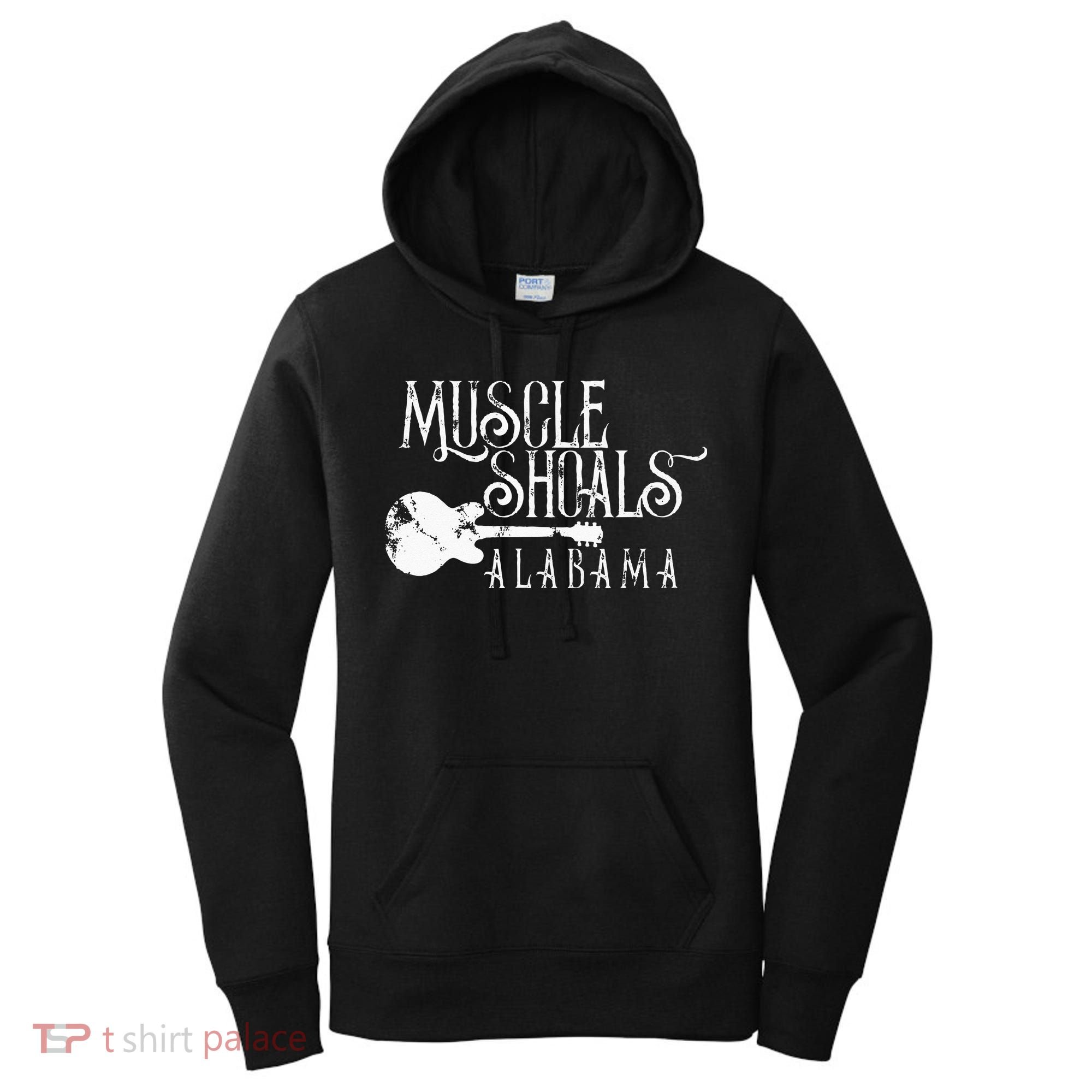 Muscle Shoals Alabama With Guitar Swampy Soul Music Fans Women's Hoodie