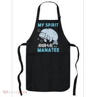 My Spirit Animal Is A Manatee Marine Biologist Gift Apron thumb 0