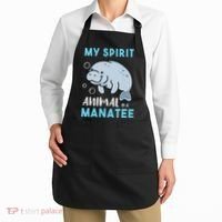 My Spirit Animal Is A Manatee Marine Biologist Gift Apron thumb 2