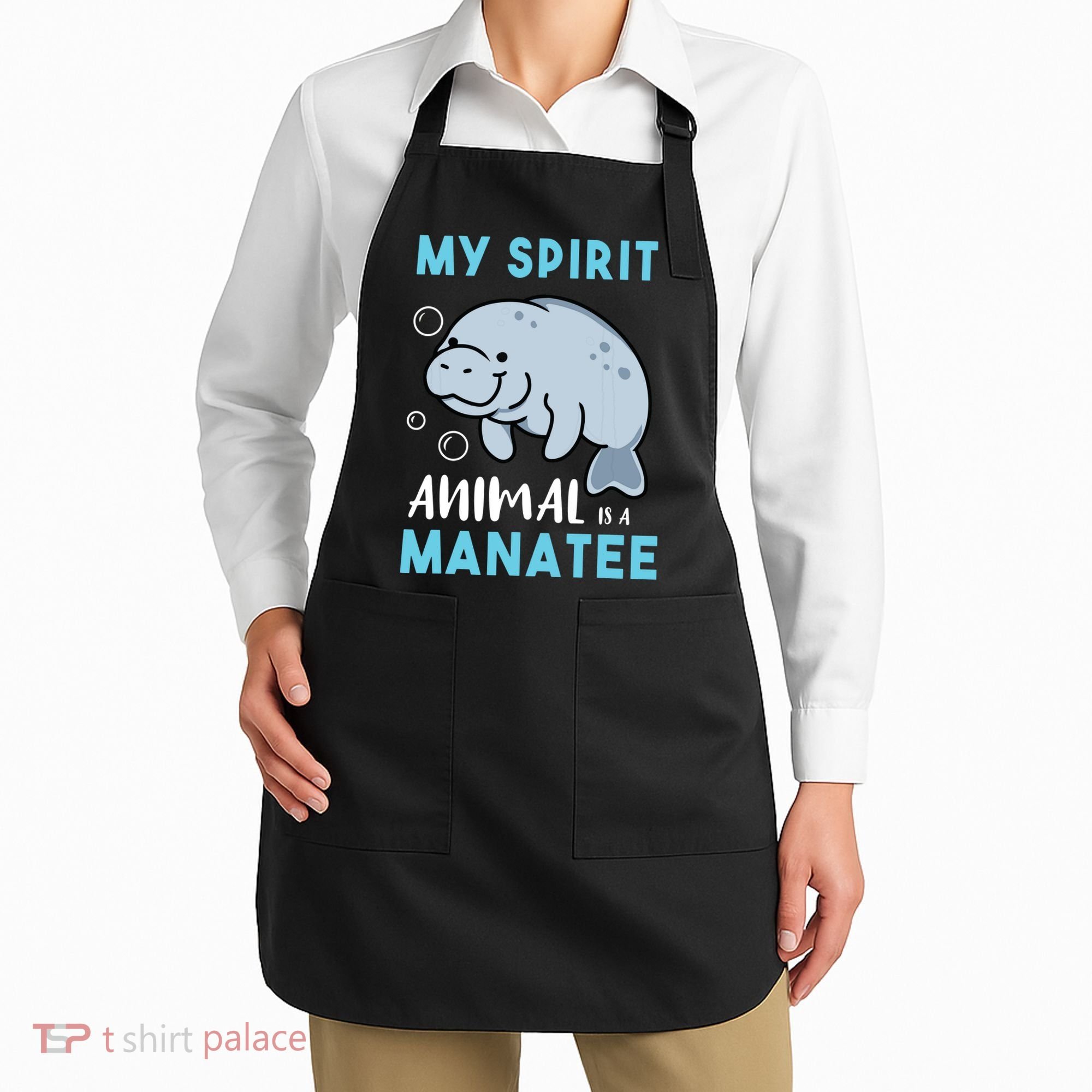 My Spirit Animal Is A Manatee Marine Biologist Gift Apron
