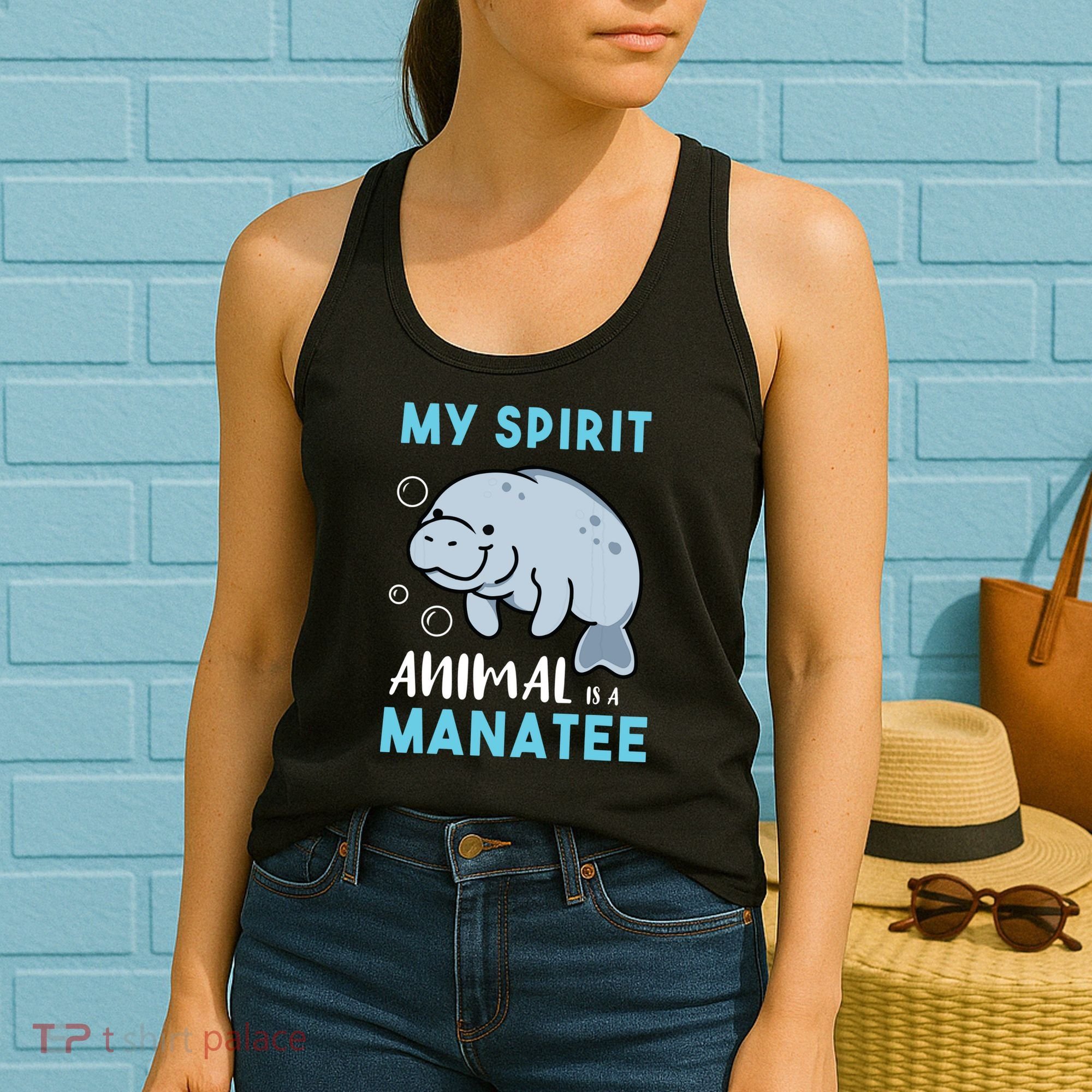 My Spirit Animal Is A Manatee Marine Biologist Gift Women's Tank Top