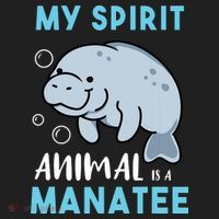 My Spirit Animal Is A Manatee Marine Biologist Gift Hat thumb 2