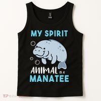 My Spirit Animal Is A Manatee Marine Biologist Gift Tank Top thumb 2